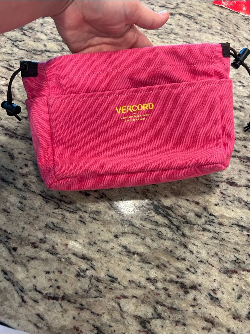 Vercord Pink Canvas Bag Organized